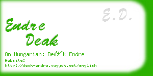 endre deak business card